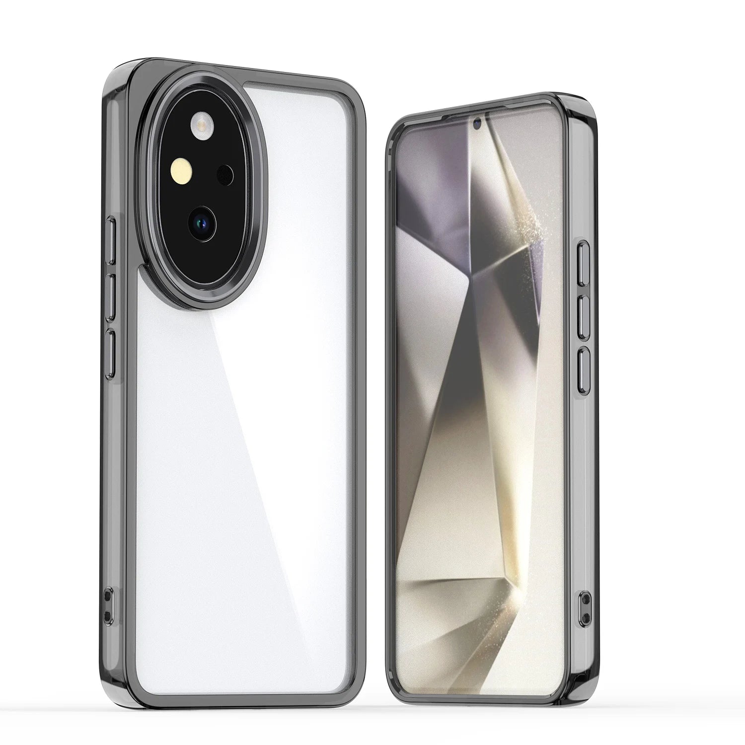 Honor 200 Phone plating Transparent Cases, Shockproof HD Clear Hard Cover for Honor 200 Pro