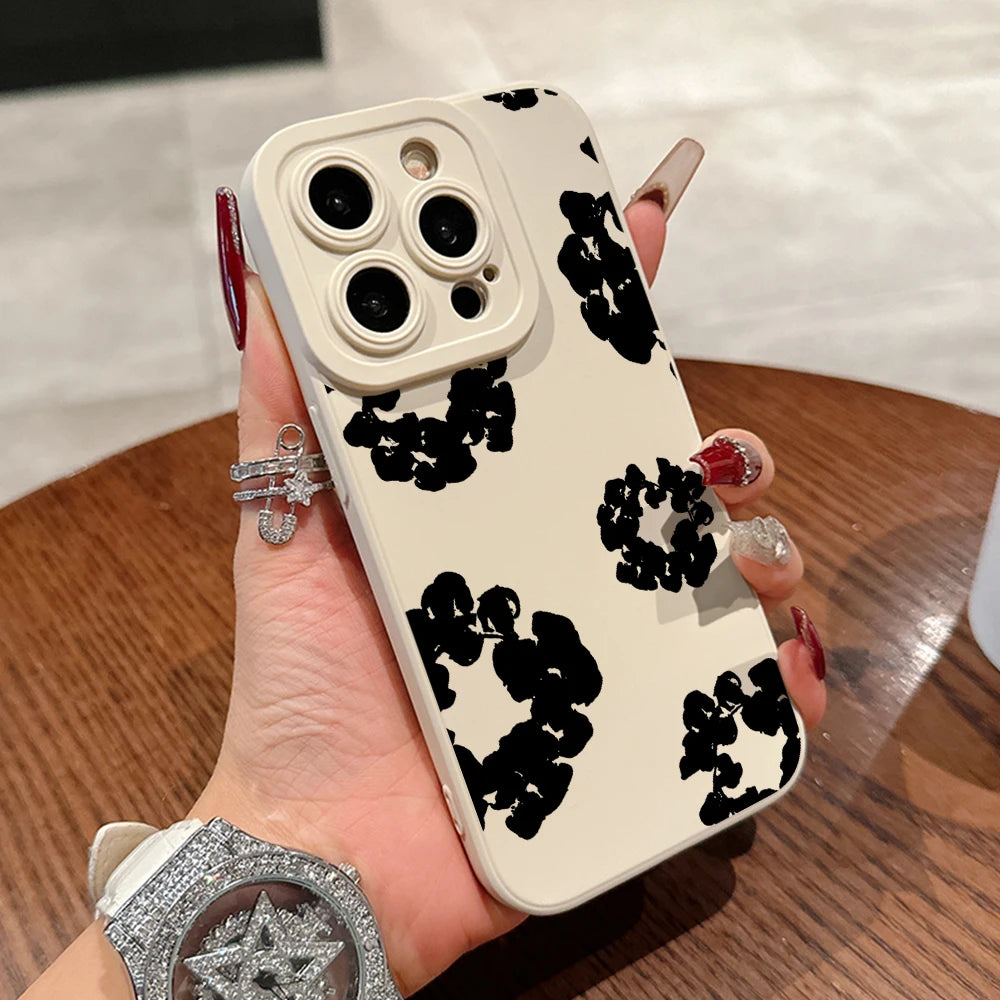 Luxury D-Denim T-Tears Phone Case For iPhone 16 15 14 13 12 11 Mini Pro Max X XR XSMax 8 7 6 Plus Silicone Back Cover