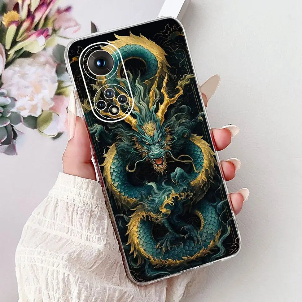 Clear For Honor50 NTH-AN00 NTH-NX9 Back Cover For Honor 50 Case Fashion Luxury Flowers Cute Cartoon Cool Soft TPU Funda 6.57
