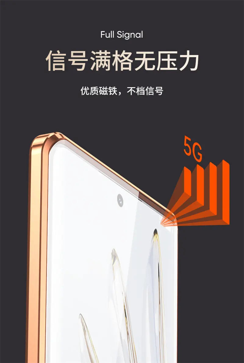 Honor 90 5G Case 360 Full Protection Clear Tempered Glass Front Hard Cover with Back PU Leather Case for Honor 90 Honor90 5G