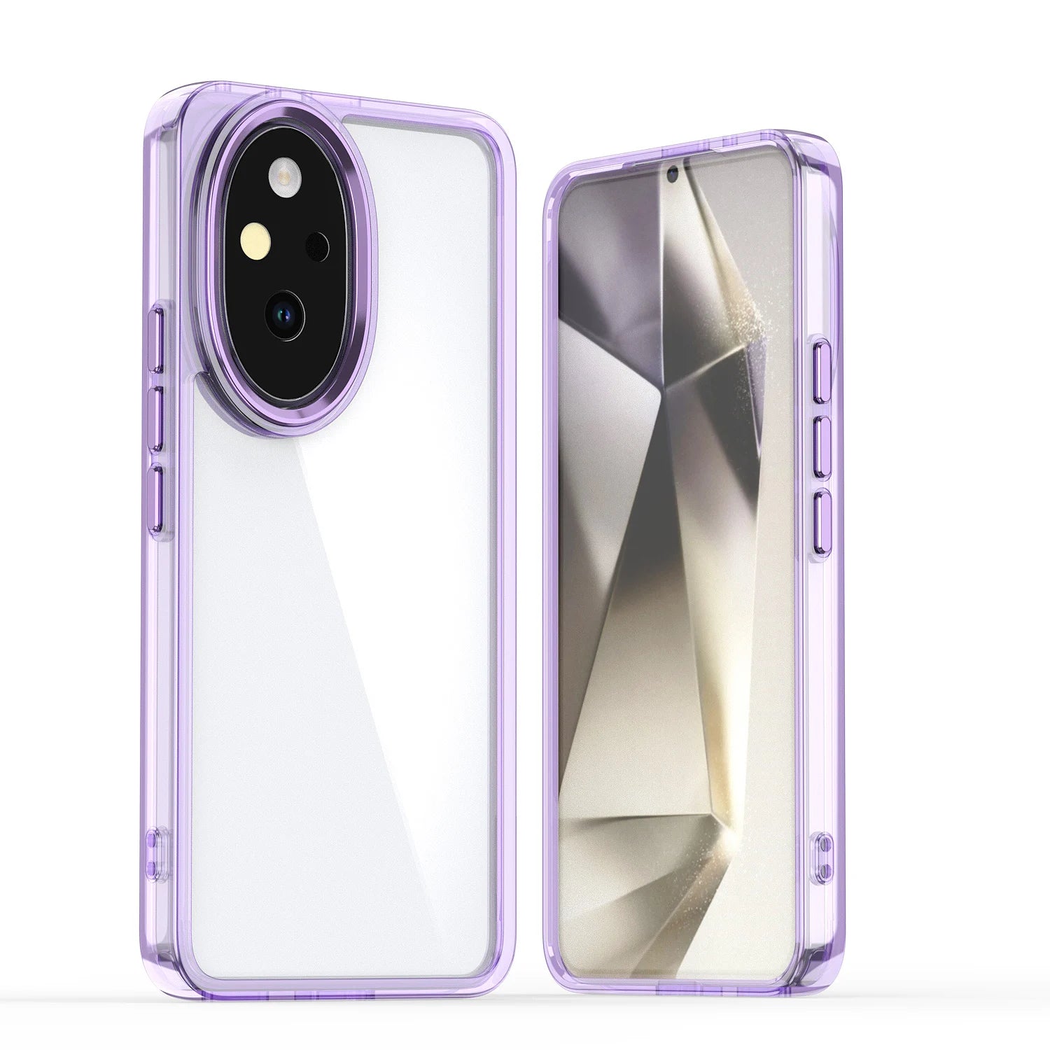 Honor 200 Phone plating Transparent Cases, Shockproof HD Clear Hard Cover for Honor 200 Pro