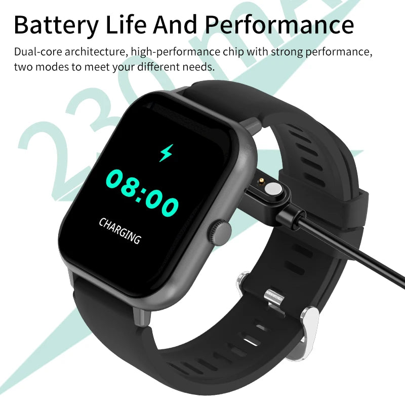 LIGE Waterproof Smart Watch Bluetooth Call Women Men Watch Voice Assistant 100+Sports Smartwatch For Huawei Xiaomi Android ios