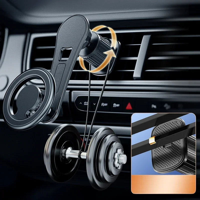 Magnetic Car Phone Holder Rotatable Smartphone Cellphone Mobile Phone Stand Support for iPhone Samsung Xiaomi 12 13 Accessories