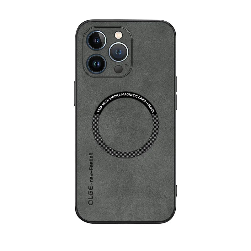 Magnetic For Magsafe Leather Case For iPhone 15 14 Pro Max 14pro 12 13 Pro Max 11 16 Luxury Wireless Charge Shockproof Cover
