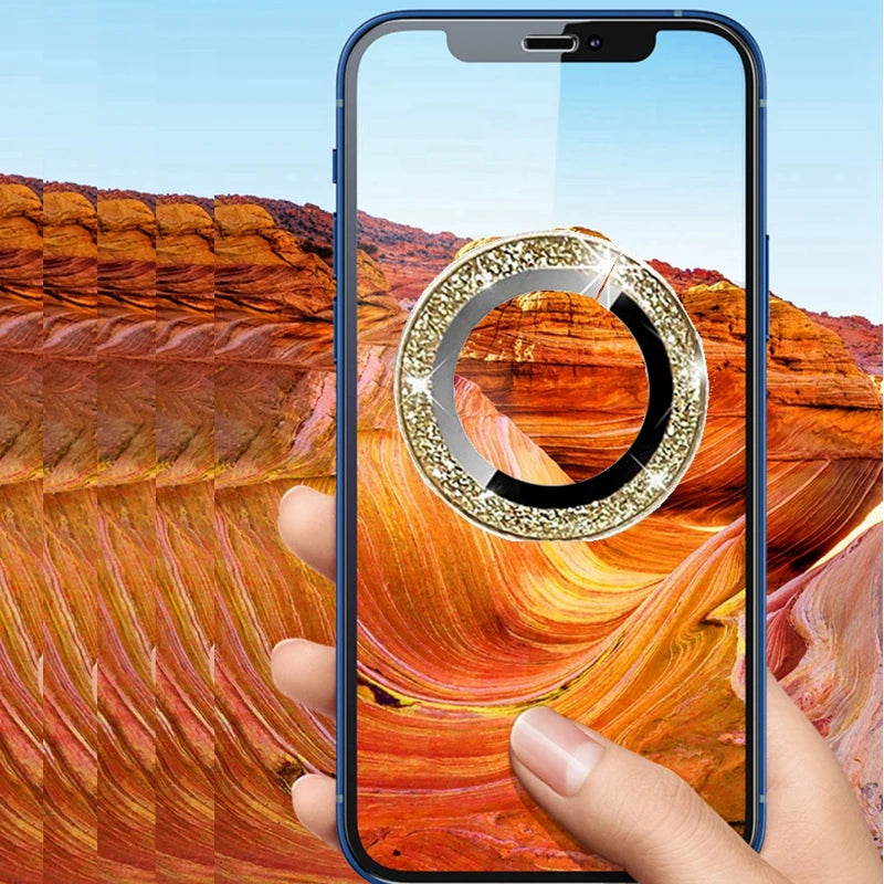 2-3Pcs Camera Lens Protector For iPhone 11 12 13 14 15 16 Pro Max 16E 12 13 Mini 14 15 16 plus Diamond Metal Protective Glass