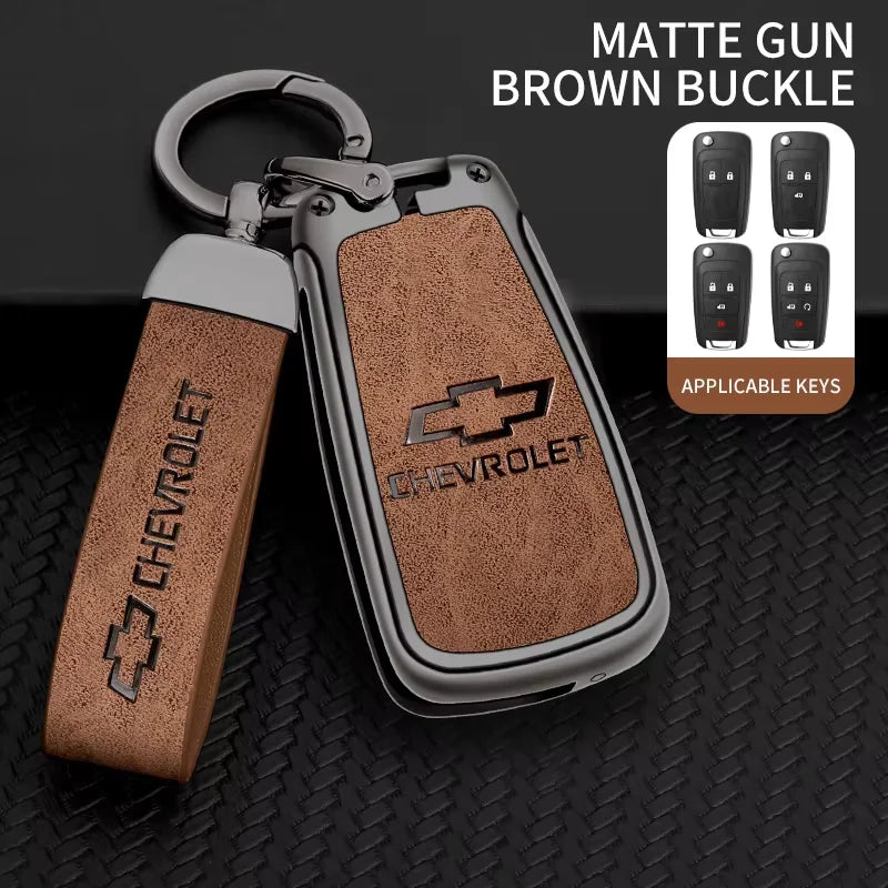 Zinc Alloy Car Flip Key Case Cover Shell Bag For Chevrolet Cruze Aveo Trax Sail Malibu Captiva Prism Spark Protector Accessories