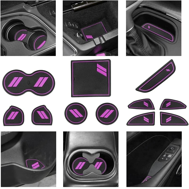 Car Cup Holder Mat Insert Coaster Pad Non-Slip Anti-Dust Mat For 2015-2020 Dodge Challenger Car Styling Accessories