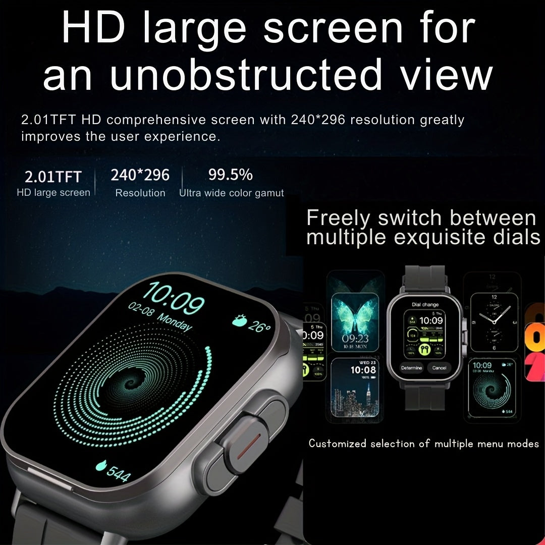 EFFEOKKI 2in 1 Smart Watch with Earbuds Wireless 5.11 cm Display TWS Earphones Headset Make Answer Call Sport Smartwatch for iPhone Android Smartphone