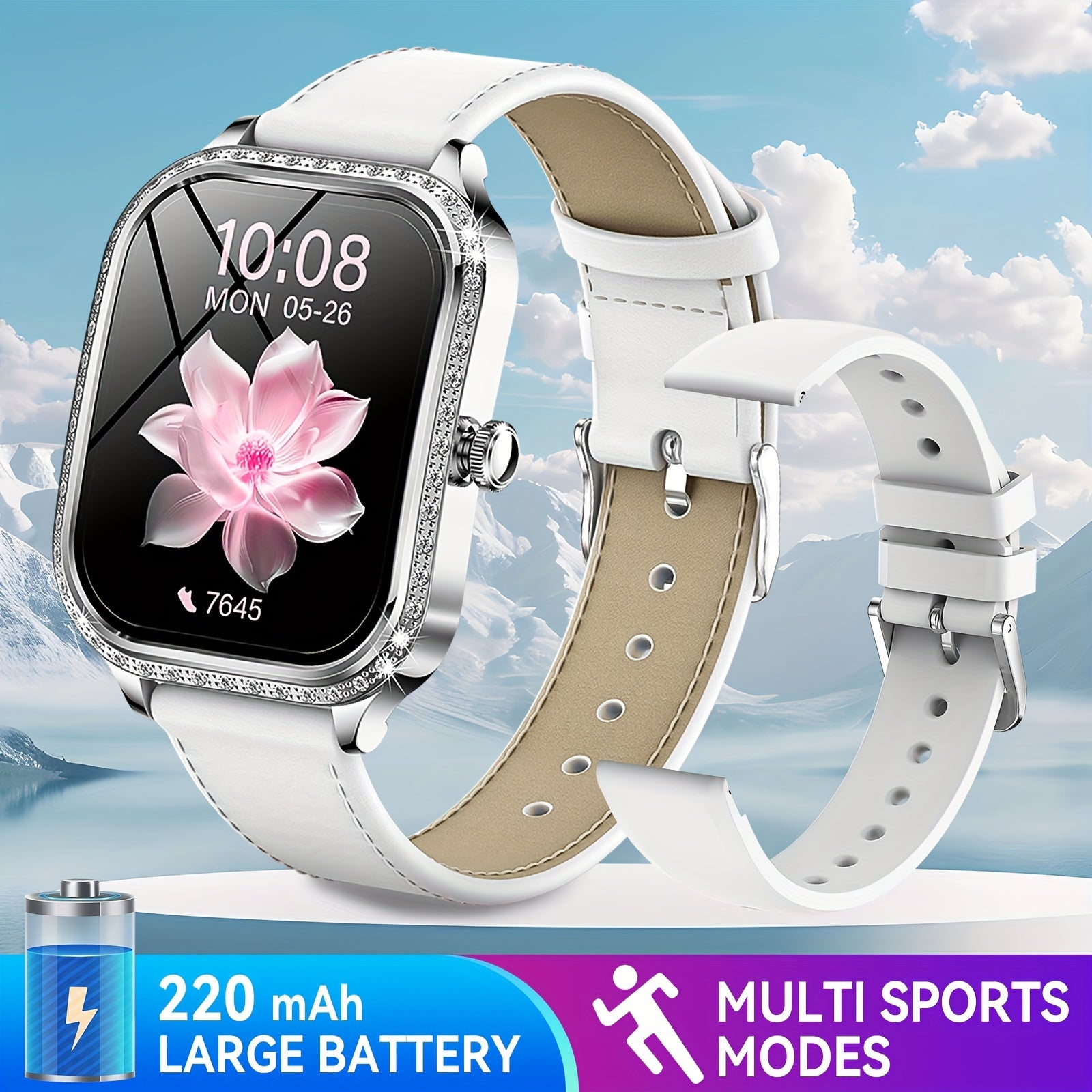 EIGIIS Chic Women's Smartwatch with Wireless Calling, Fitness Tracker & Voice Assistant - for iPhone & for Android, Perfect Gift for Her