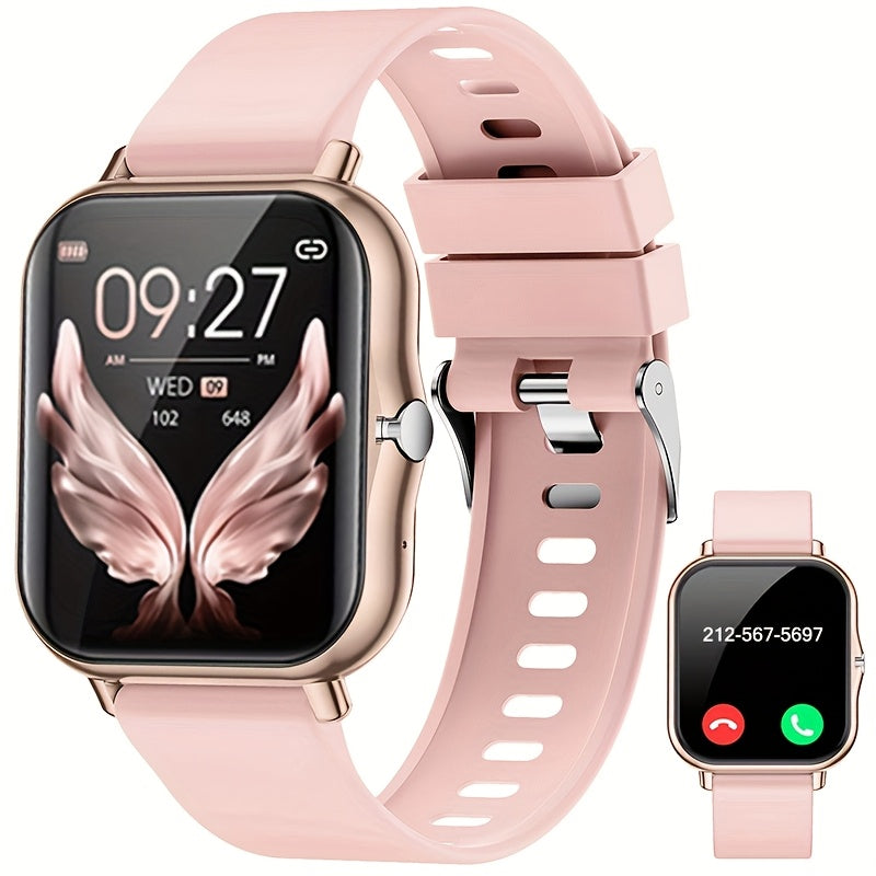 Alloy & TPU Smartwatch for Men & Women, 240p TFT Display, Multiple Sports Modes, USB Charging, Wireless 5.0, 180mAh Rechargeable Lithium Polymer Battery, Compatible with iPhone & Android - Ideal Gift