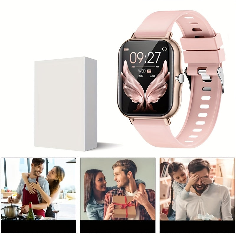 Alloy & TPU Smartwatch for Men & Women, 240p TFT Display, Multiple Sports Modes, USB Charging, Wireless 5.0, 180mAh Rechargeable Lithium Polymer Battery, Compatible with iPhone & Android - Ideal Gift